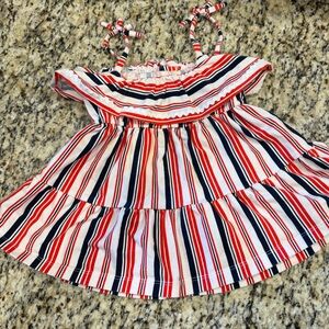 Janie and Jack Red White and Blue Toddler Dress
